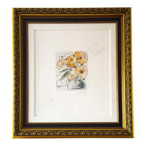 Late 20th Century Peter Max "Vase of Flowers II " Hand-Colored Etching With Remarques, Signed Limited Edition