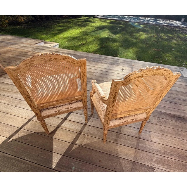 Nancy Corzine Upholstered Louis XVI Style Lounge Chairs, a Pair For Sale - Image 14 of 18