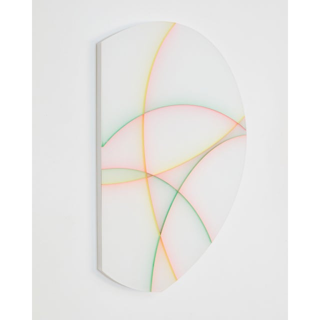 Contemporary Abstract Cast Acrylic and Spray Paint "Shield Iii" by Tom Henderson For Sale - Image 9 of 9
