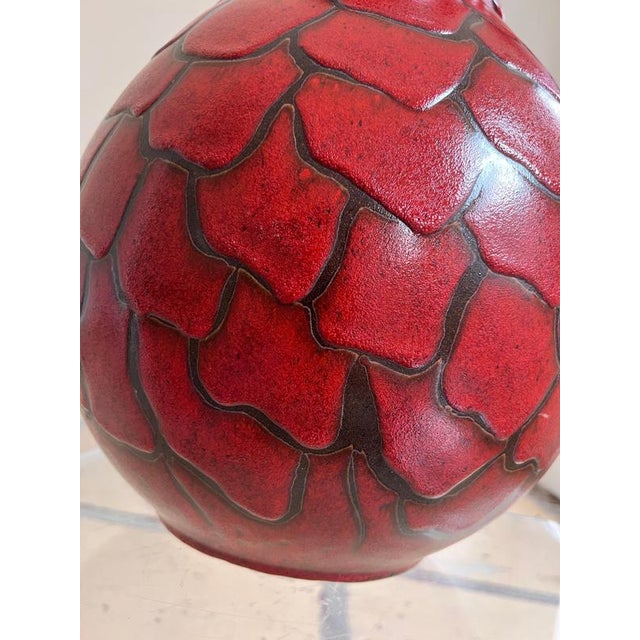 Floor Vase with Dragon Scales from Scheurich For Sale - Image 6 of 9