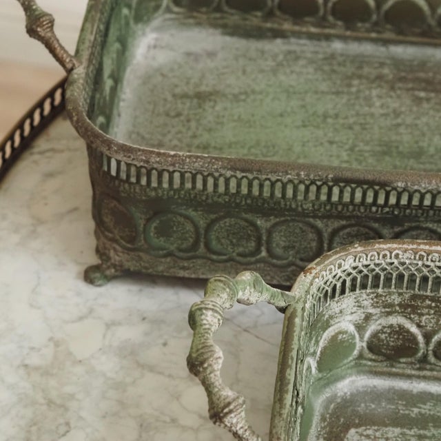 Plant Pot Set with Patina, Set of 2 For Sale - Image 10 of 11