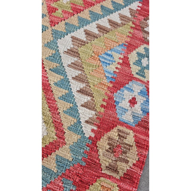Textile Contemporary Afghan Kilim Runner For Sale - Image 7 of 7
