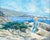 Pacific Grove looking to Big Sur Ocean by Matola Crashing waves and Cypress Trees and a woman in the sun on the Pacific...