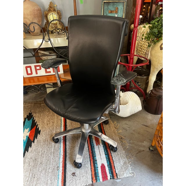Black Vintage Knoll Life Swivel Office Chair For Sale - Image 8 of 8