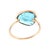 Contemporary 21st-Century 14 Karat Rose Gold Natural Aqua Bezel Ring, Size 7 For Sale - Image 3 of 4