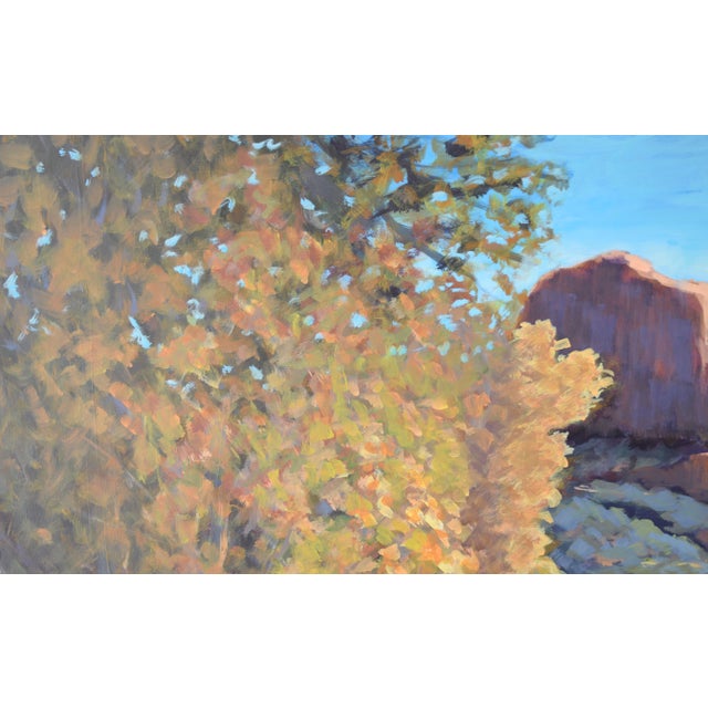 American River in the Desert - Western Plein Aire Landscape in Acrylic on Board by Nick White For Sale - Image 3 of 10