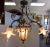1950s Gothic Glass Flower Tole Chandelier For Sale - Image 10 of 11