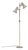 Mid-Century Danish Modern Gilt Floor Lamp from Lyskær Belysning, 1970s For Sale