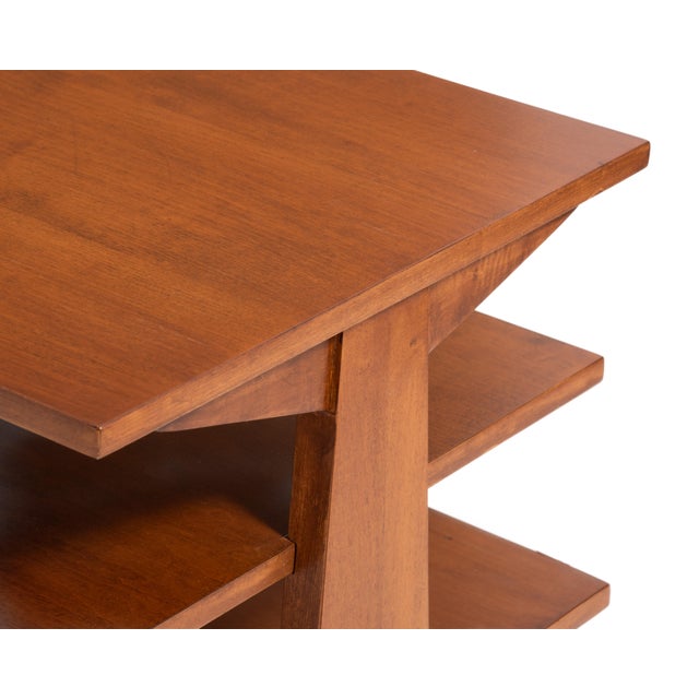 Mid Century Magazine Tree Table After Edward Wormley for Dunbar Four Shelves Unmarked For Sale - Image 11 of 12