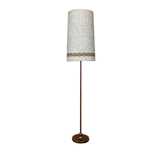 Space Age Design Teak Floor Lamp For Sale