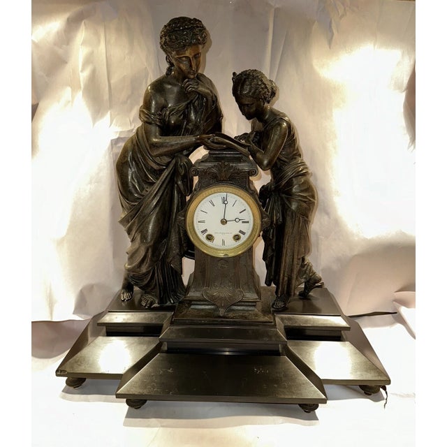 This listing is for a gorgeous antique figural mantel clock. This clock is the “No.8034” model by Seth Thomas & Sons. The...