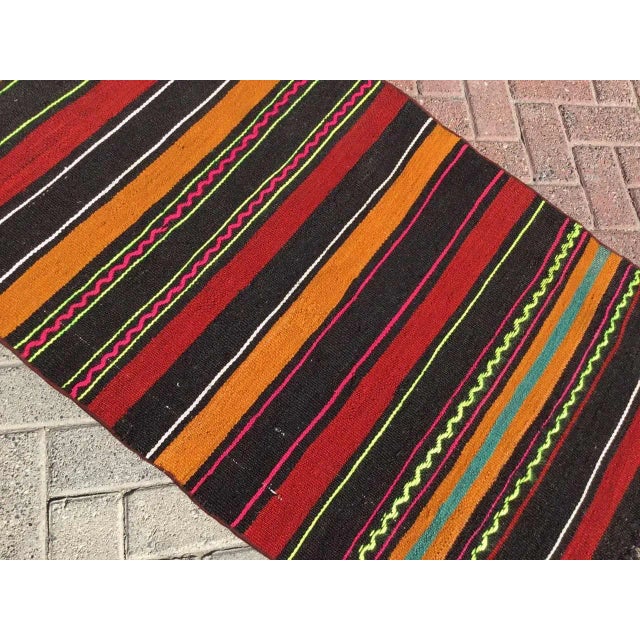 1960s Vintage Turkish Kilim Runner - 33" X 110" For Sale - Image 4 of 11