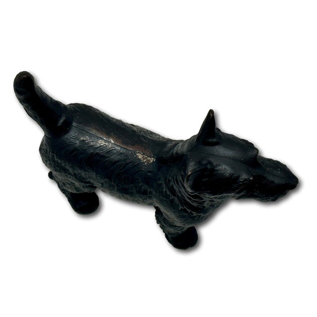 Very Nice Vintage Hubley Manufacturing Co. Cast Iron Standing Scottish Terrier - Scottie Dog Doorstop - Circa 1930s For Sale - Image 13 of 18