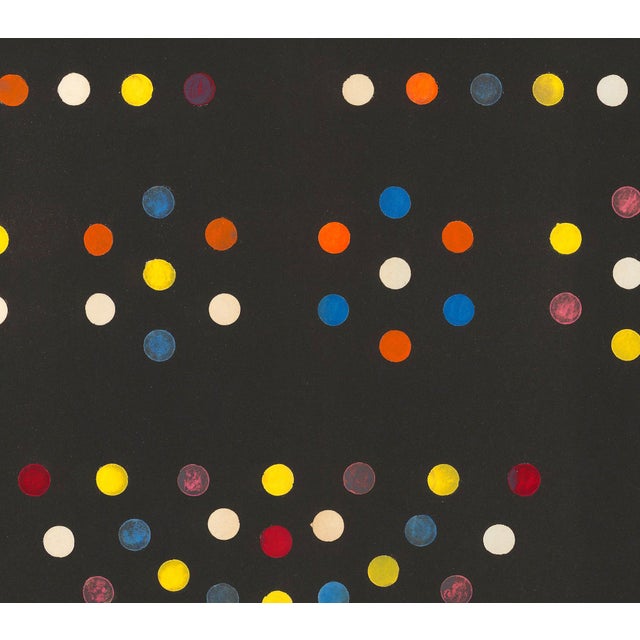 Vintage Pattern Dot Color Studies, Modern Abstract Original Print For Sale - Image 4 of 4