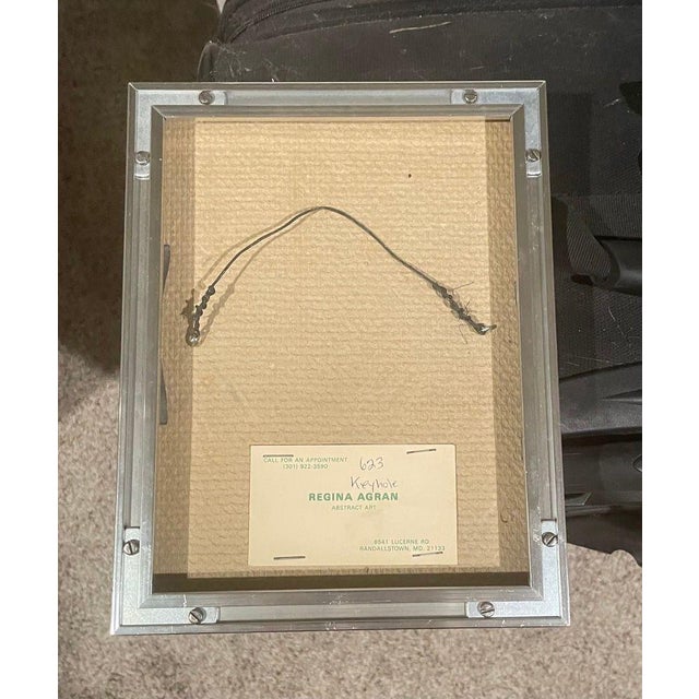 Mid-Century Abstract Painting by Regina Agran, Signed, 9.25” X 7.25” For Sale - Image 4 of 7