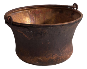 Antique Copper Cauldron, Central Europe, 1900