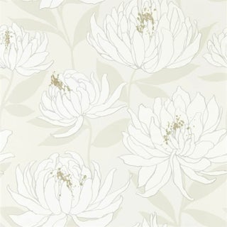 Harlequin Sebal Wallpaper in Glacier/Silver - a Sample For Sale
