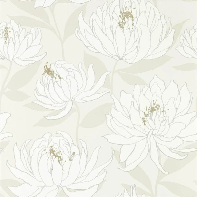 Harlequin Sebal Wallpaper in Glacier/Silver - a Sample For Sale