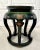 Asian Chinese Black Lacquer and Cloisonné Pedestal Stand Side Table For Sale In Los Angeles - Image 6 of 12