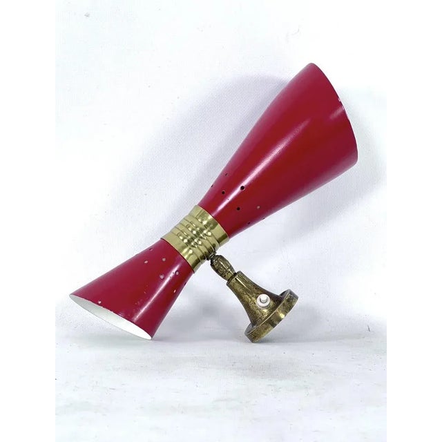 Mid-Century Modern Mid-Century Italian Double Cone Wall Lamp from Stilnovo, 1950s For Sale - Image 3 of 12