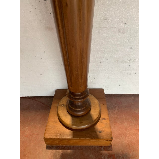 20th Century Louis XVI Display Column in Stained Beech For Sale - Image 5 of 8