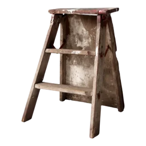 Vintage Rustic Wooden Step Ladder