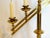 Large Mid 20th Century Articulating Gilt Brass Candelabra For Sale - Image 6 of 12