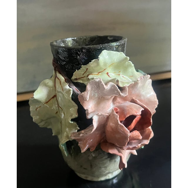 Edouard Gilles Barbotine Majolica French Vase, C. 1880's For Sale In San Francisco - Image 6 of 18