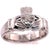 14 Karat White Gold Claddagh Diamond Ring, Size 13 For Sale - Image 4 of 9