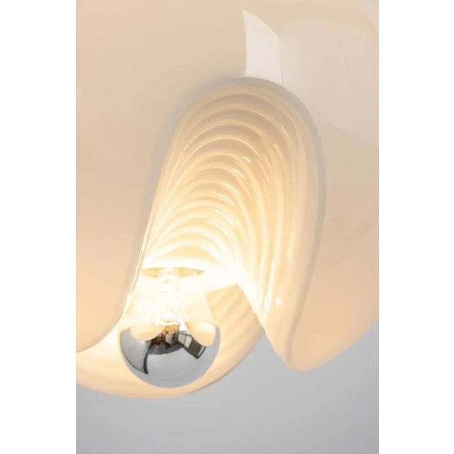 Large German Opal Glass Pendant Light by Peill & Putzler, 1970s For Sale - Image 4 of 11