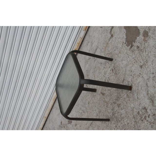 Black Pair of Patio End Tables W/ Glass Tops For Sale - Image 8 of 8