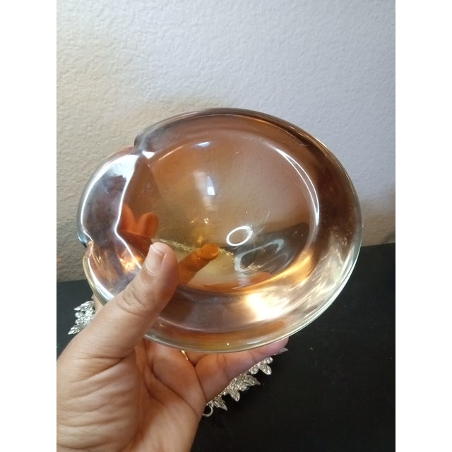 1980s Stunning MCM Signed Coquille Flygsfors Sweden by Paul Kedelv Sommerso Bowl. For Sale In Dallas - Image 6 of 8