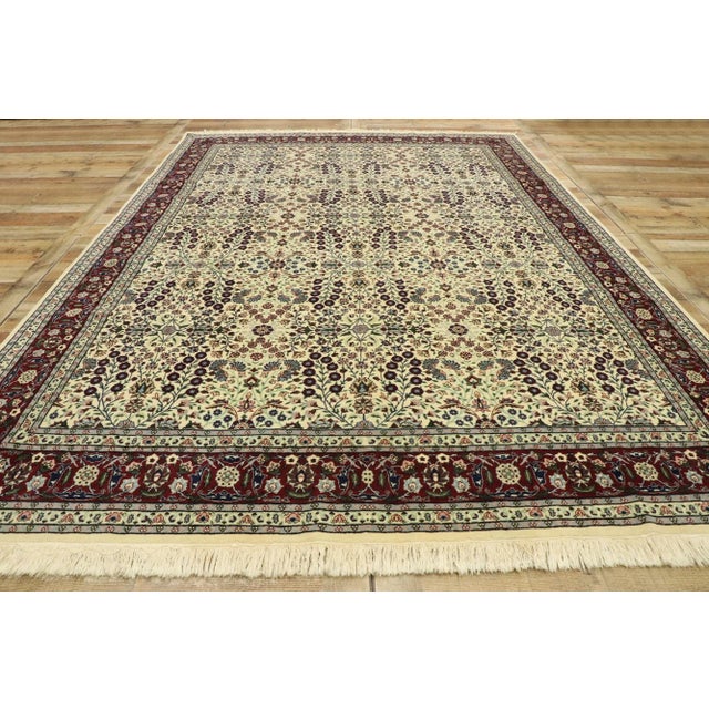 Vintage Turkish Harker Millefleur Rug, 07'07 X 10'09 For Sale - Image 9 of 11