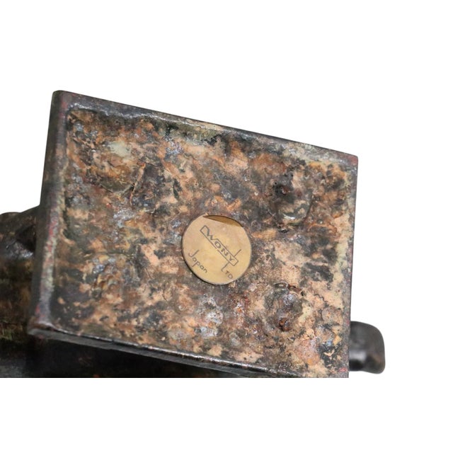 Black Early 20th Century Cast Iron Tang Dynasty War Horse by Wony Japan For Sale - Image 8 of 8