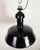 Industrial Bauhaus Black Enamel Pendant Lamp, 1930s For Sale - Image 10 of 18