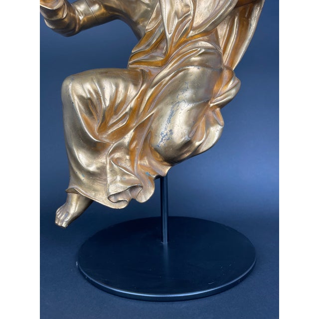 Metal A Large Size Gilt Bronze Figure of a Man, 17th Century, Italy For Sale - Image 7 of 14