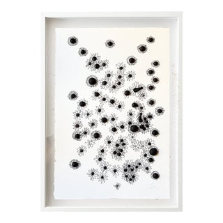 "Field of Daisies 15" Original Mixed-Media Painting by Jake Poser, Framed For Sale