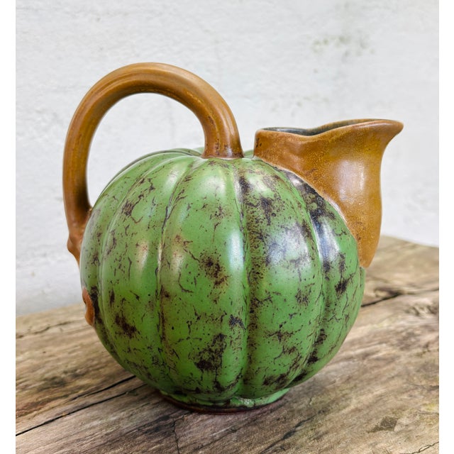 Sculpture Materials Glazed Stoneware Pumpkin Pitcher by Louis Lourioux, 1930s For Sale - Image 7 of 12