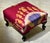 Antique Solid Wood Footstool / 19th-Century Silk Ikat /Artisan Statement Piece For Sale - Image 15 of 16