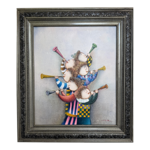 Joyce Roybal Painting on Canvas | Musicians | Signed & Framed Artwork