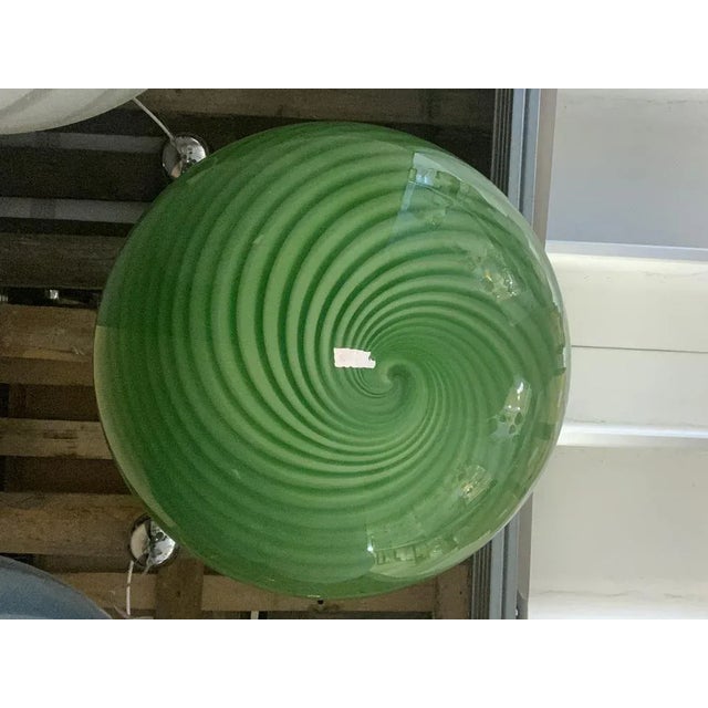 Transparent white and green pendant in murano glass swirl pendant from simoeng impressive contemporary white and green...