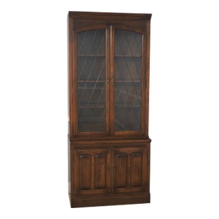 Ethan Allen Maple 2 Door China Cabinet For Sale