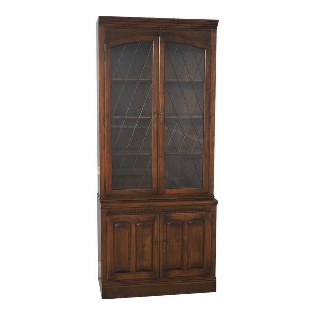 Ethan Allen Maple 2 Door China Cabinet For Sale