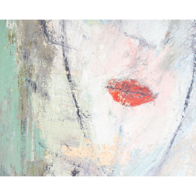 Signed Abstract Portrait Oil on Canvas Painting by Kako Topouria For Sale - Image 4 of 10