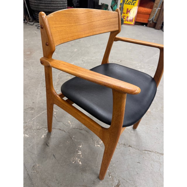 Pair of Mid-Century Danish Teak Dining Arm Chairs by Erik Buch For Sale - Image 11 of 11