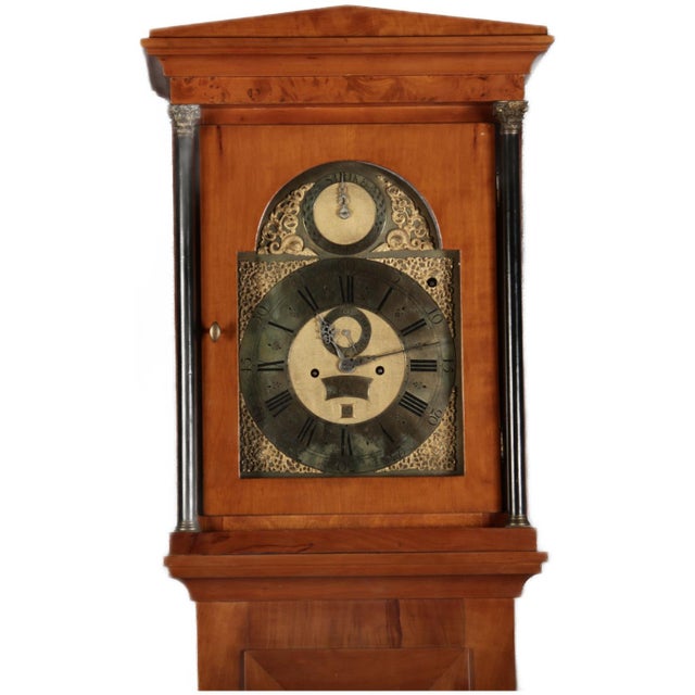 Antique Grandfather Clock in Cherry, Early 19th Century For Sale - Image 6 of 18