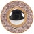 Mid-Century Modern Large Violet Mica and Gilt Resin Convex Wall Mirror, Contemporary For Sale - Image 3 of 5