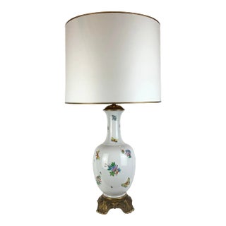 Herend Queen Victoria Lamp With Custom Shade For Sale