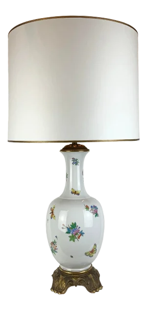 Herend Queen Victoria Lamp With Custom Shade