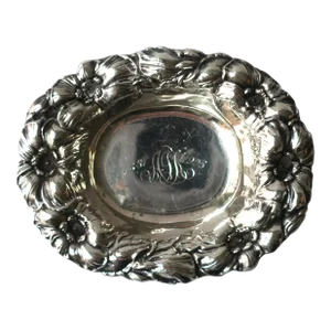 Antique Sterling Silver Jewelry Dish in the Buccellati Style